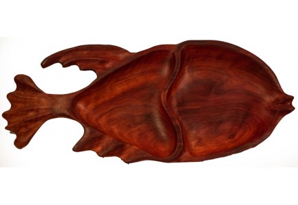 HANDMADE NATURAL AUSTRALIAN WOOD BOWL " FISH"